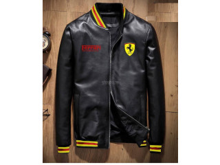 Artificial Leather Mens Winter Jacket Ferrari – 20 – FAS