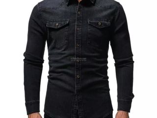 black-denim-long-sleeve-casual-shirt-for-men-001-upf