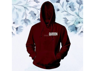 Women’s Stylish Hoodie – Maroon – Queen – FAS