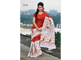 Cotton Kota Hand Print Saree