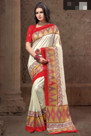 kasturi-soft-silk-cream-with-red-with-big-gold-paar-saree-big-0