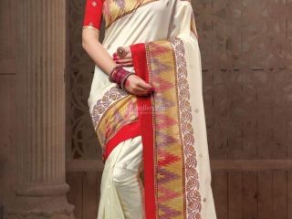 kasturi-soft-silk-cream-with-red-with-big-gold-paar-saree
