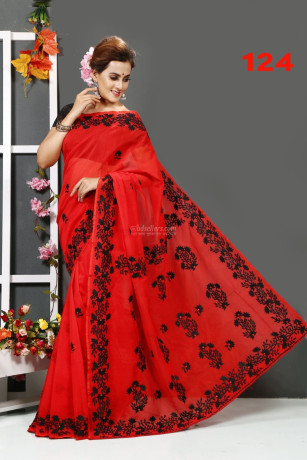 red-maroon-with-black-design-in-whole-body-silk-sharee-124-big-0