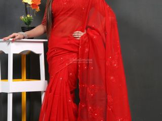 red-maroon-with-red-flower-design-and-white-stone-silk-sharee-103