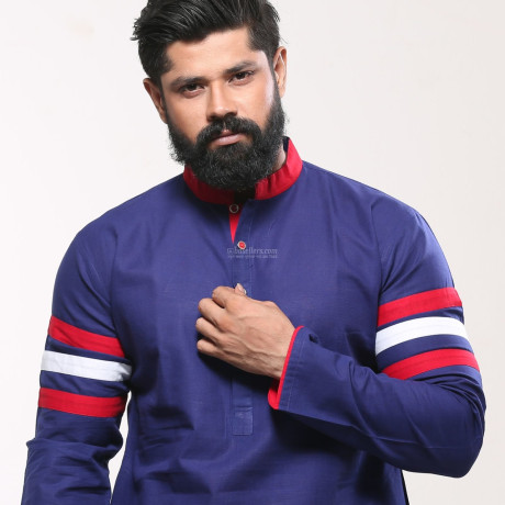 mens-cotton-punjabi-navy-red-white-stripe-mpl-42-big-0