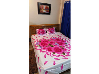 Deshi cotton king size panel bedsheet - 38