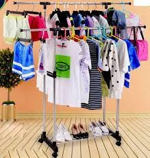 double-pole-telescopic-clothes-rack-big-1