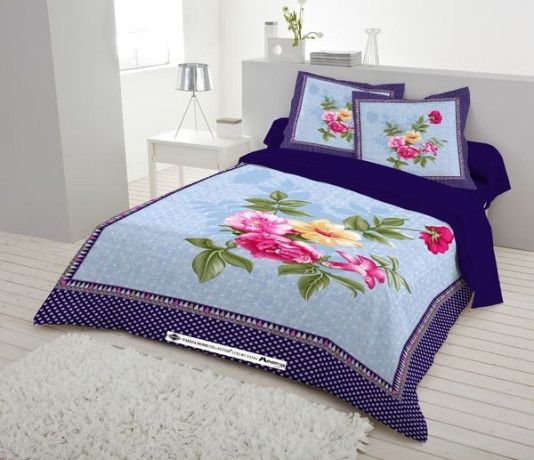 double-size-cotton-bed-sheet-set-with-two-pillow-cover-big-0