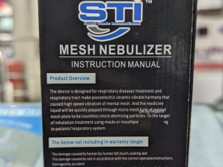 S T I Mesh nebulizer insruction manual 1 year warrnty